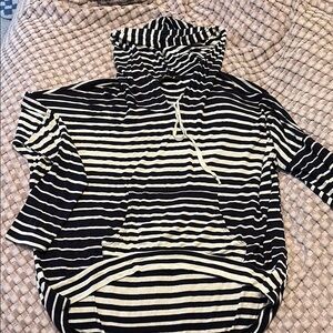 Aiden Navy and White Striped Top
